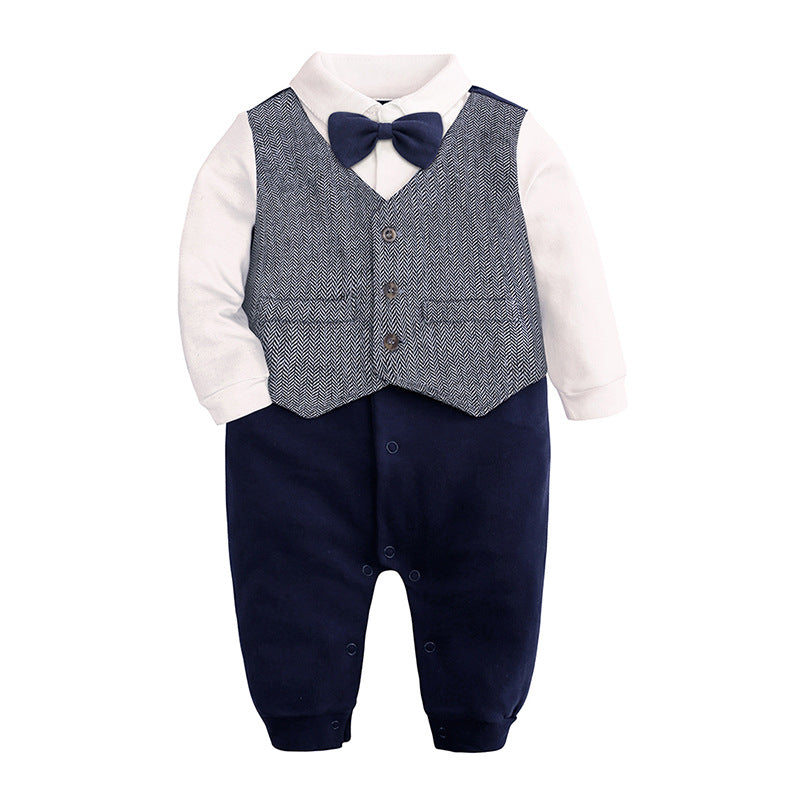 Gentleman Style Baby Romper