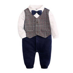 Gentleman Style Baby Romper