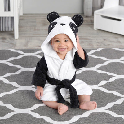 Cute and Comfy Flannel Bathrobe for Babies