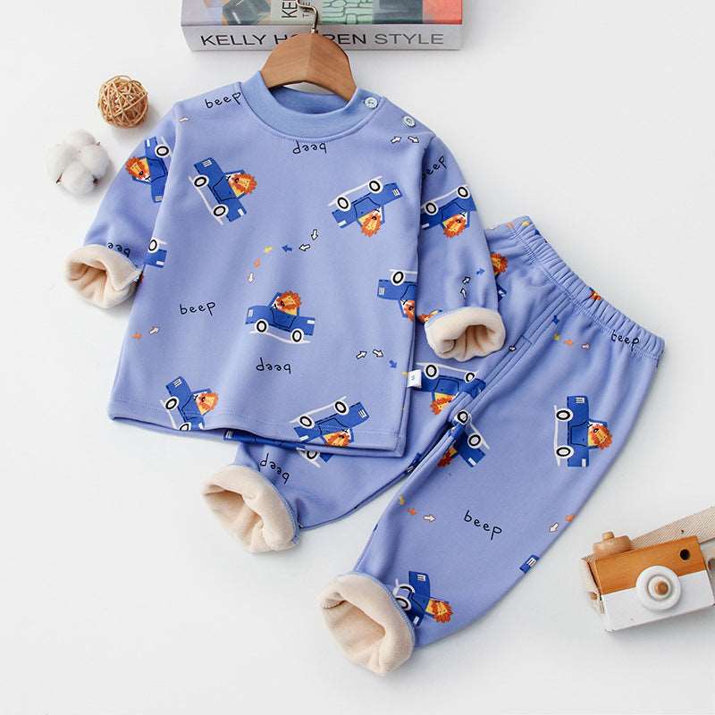 Baby's Trendy Plush Warm Suit