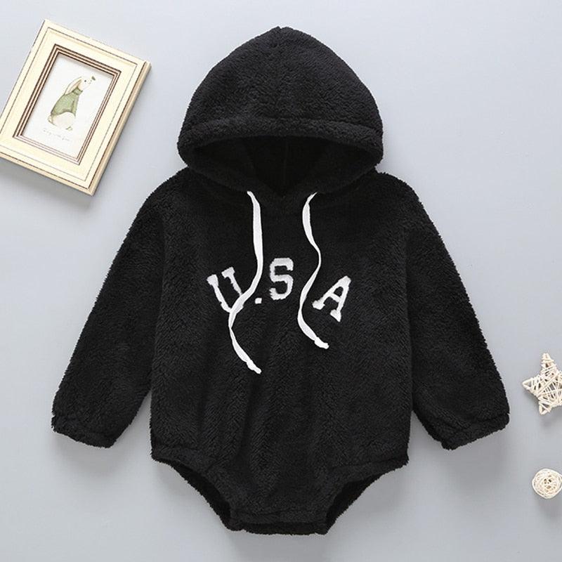 Baby Girls Boys Rabbit's Ears Hooded Romper