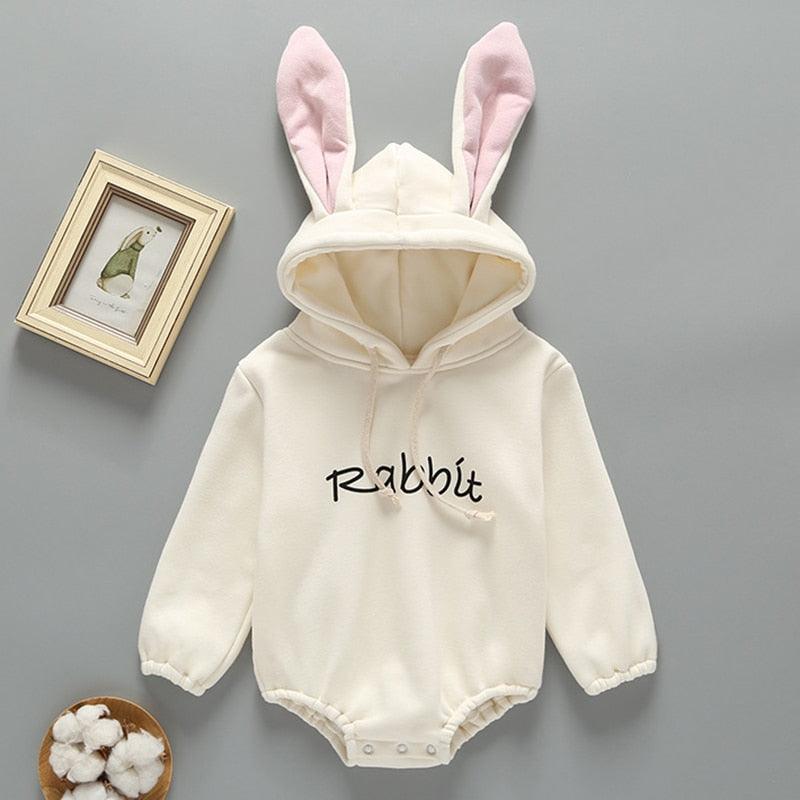 Baby Girls Boys Rabbit's Ears Hooded Romper