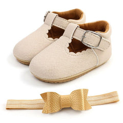 Shoes with Bow-Knot Headband for Toddler Girls