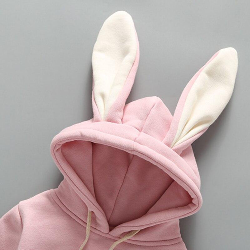 Baby Girls Boys Rabbit's Ears Hooded Romper