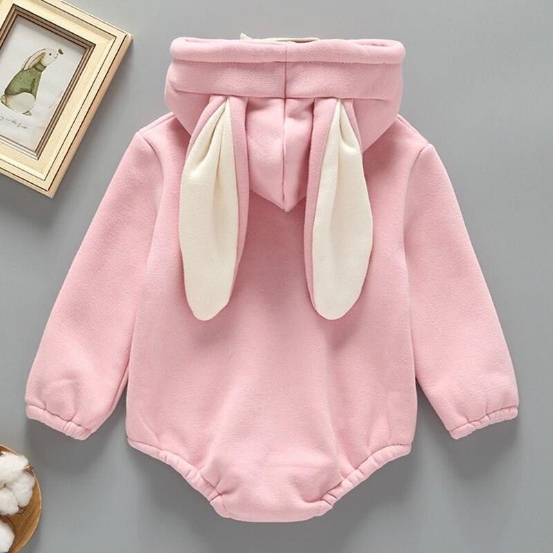 Baby Girls Boys Rabbit's Ears Hooded Romper