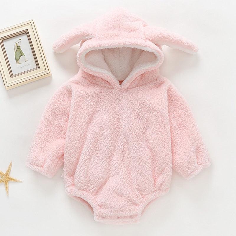 Baby Girls Boys Rabbit's Ears Hooded Romper