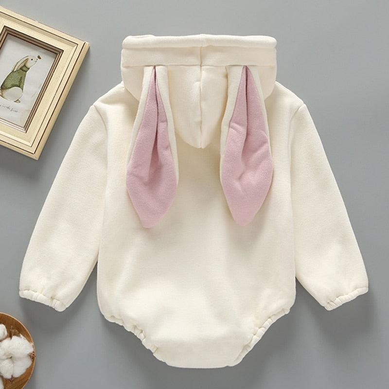 Baby Girls Boys Rabbit's Ears Hooded Romper