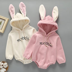 Baby Girls Boys Rabbit's Ears Hooded Romper