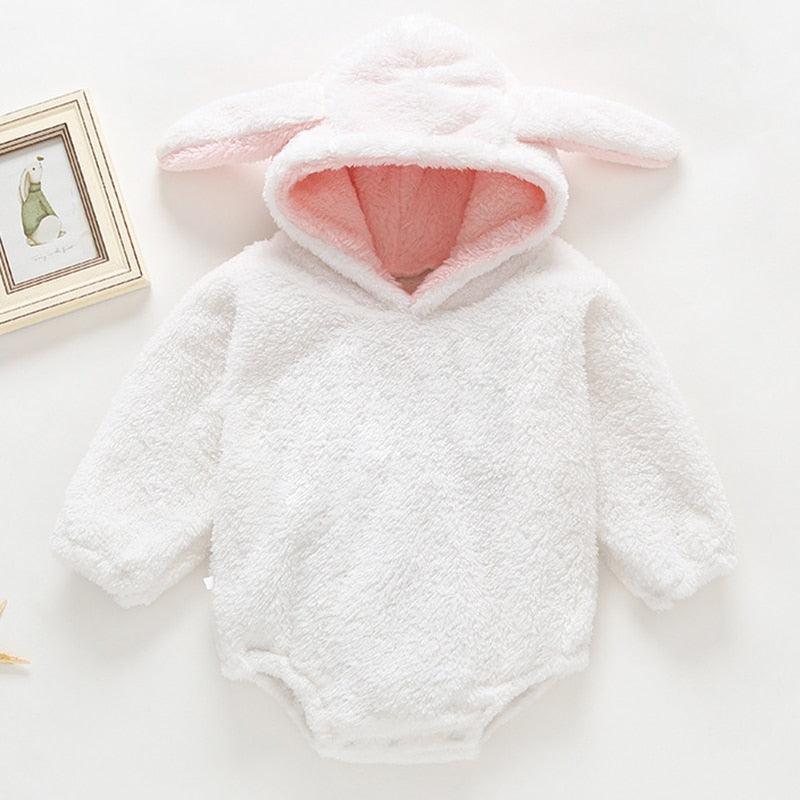 Baby Girls Boys Rabbit's Ears Hooded Romper