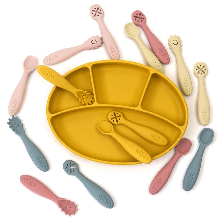 3PCS Cute Baby Learning Spoons