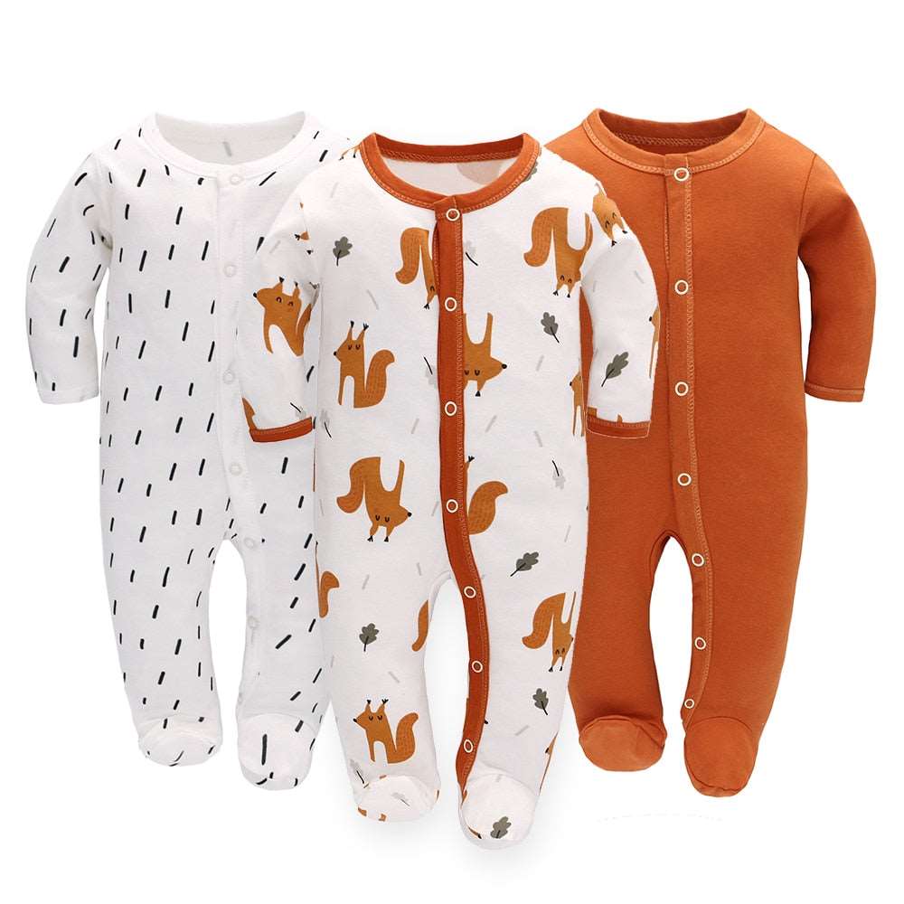 3 Pcs Versatile Baby Rompers Set