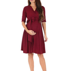 Lace-Up Maternity Dress