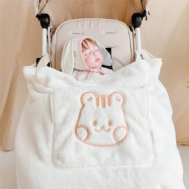 Warm Fleece Baby Waist Stool Blanket - Winter Stroller Cover