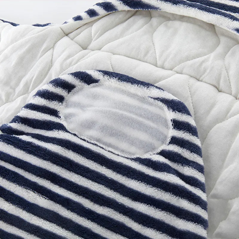 Winter Flannel Newborn Blanket Swaddle Hooded