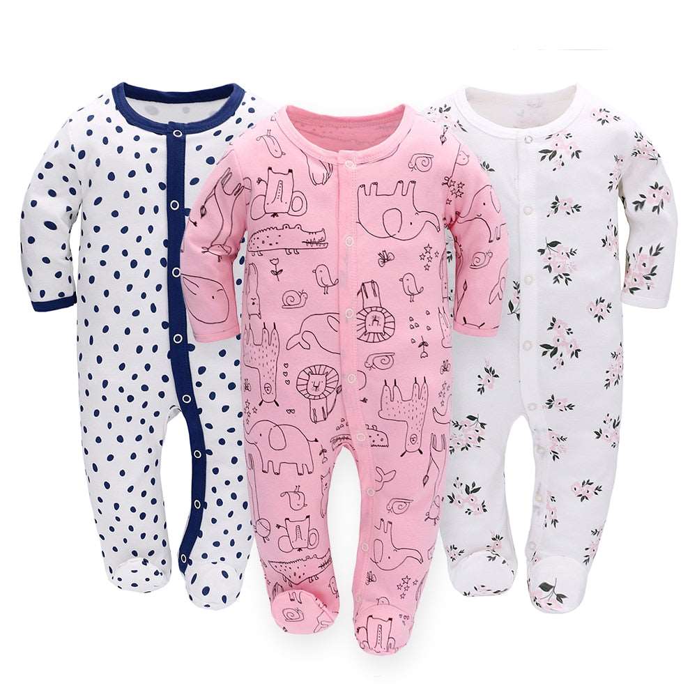 3 Pcs Versatile Baby Rompers Set