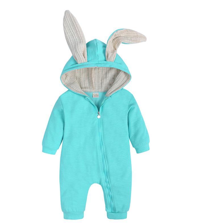 Baby Girls Boys Rabbit's Ears Hooded Romper