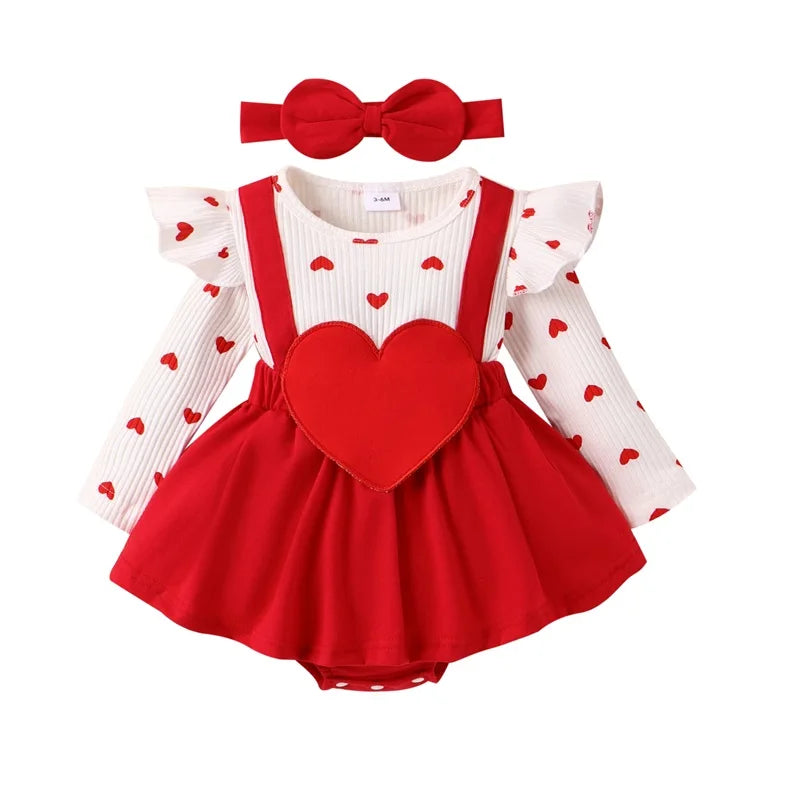 Toddler Baby Girl Valentines Day Romper