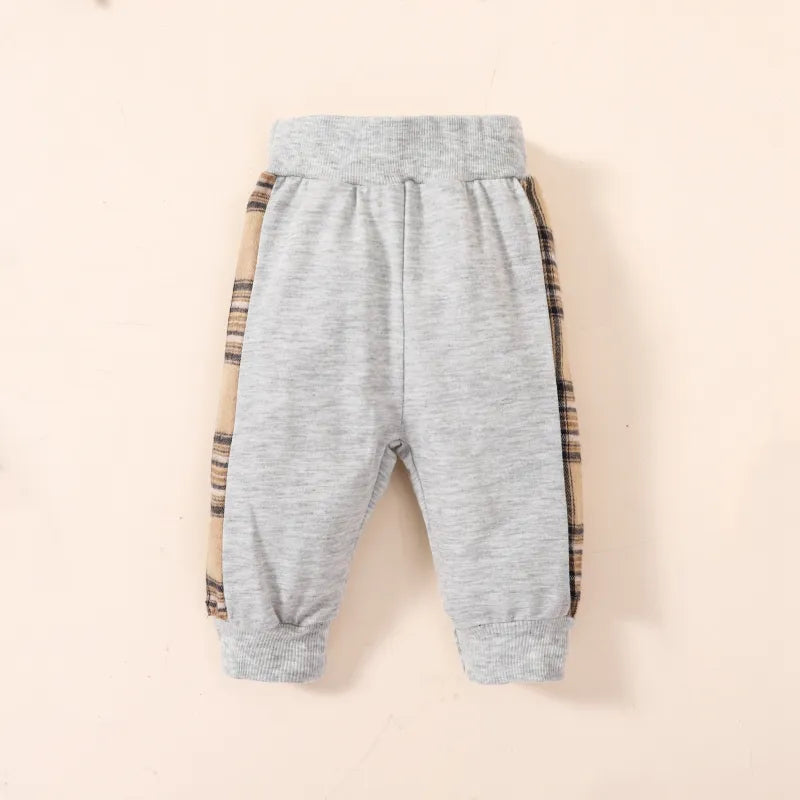 The 2pcs Baby Plaid & Bear Set