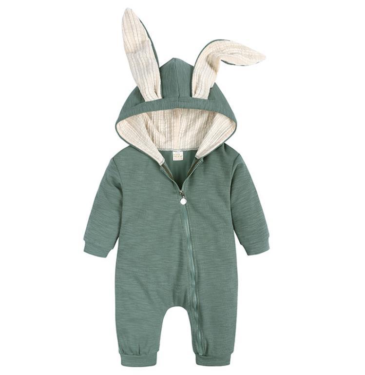 Baby Girls Boys Rabbit's Ears Hooded Romper