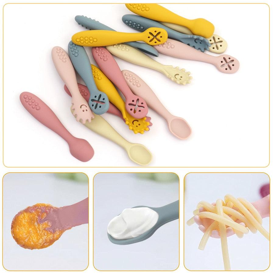 3PCS Cute Baby Learning Spoons