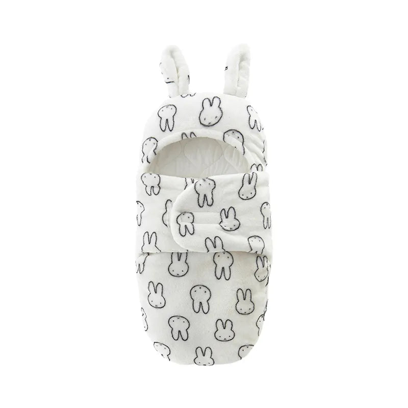 Winter Flannel Newborn Blanket Swaddle Hooded