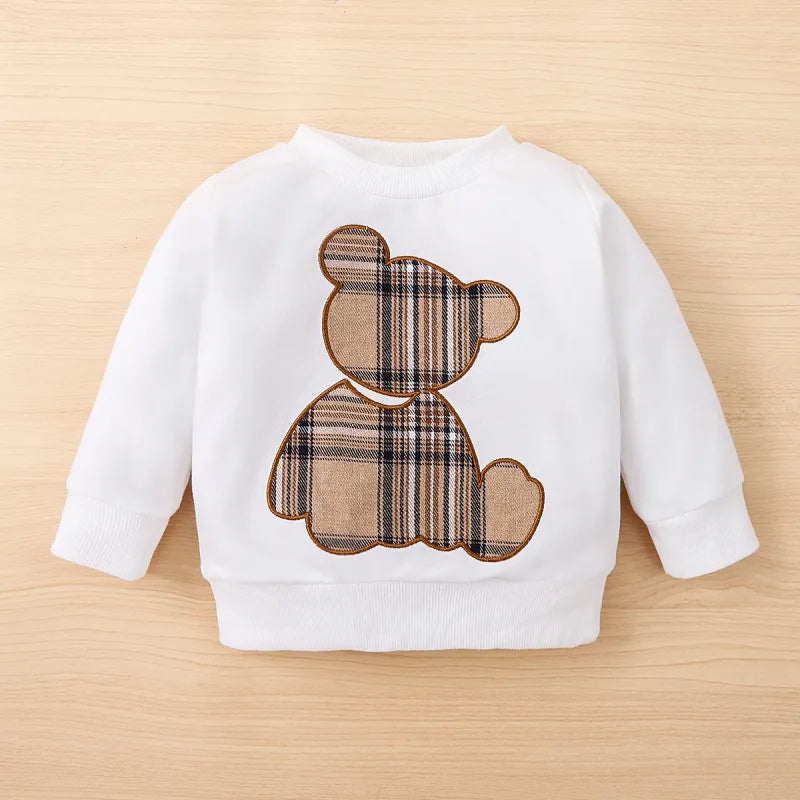 The 2pcs Baby Plaid & Bear Set