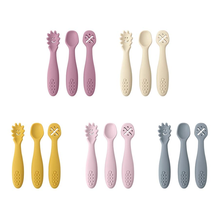 3PCS Cute Baby Learning Spoons