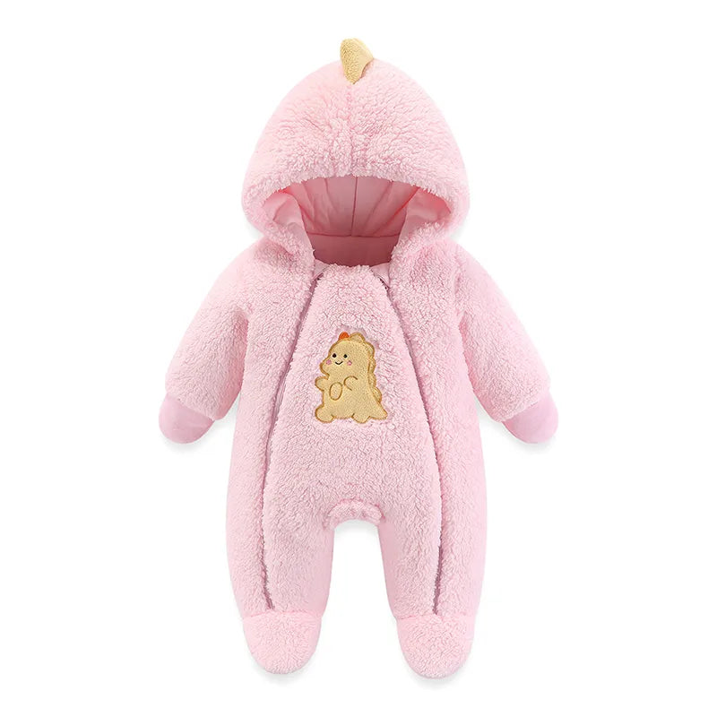 The Cozy Cartoon Newborn Baby Winter Romper