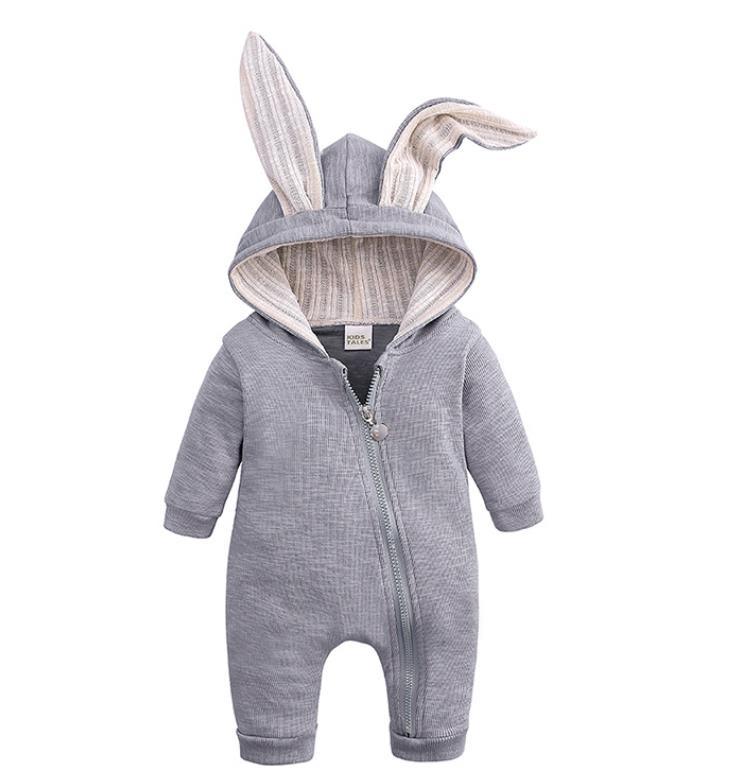 Baby Girls Boys Rabbit's Ears Hooded Romper