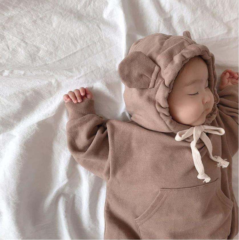 Baby Girls Boys Rabbit's Ears Hooded Romper