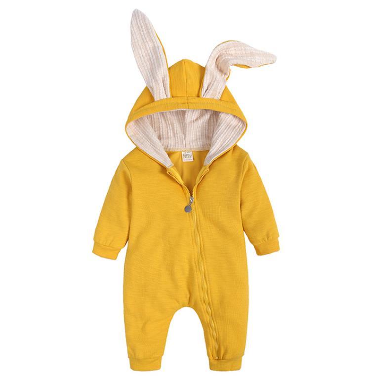 Baby Girls Boys Rabbit's Ears Hooded Romper