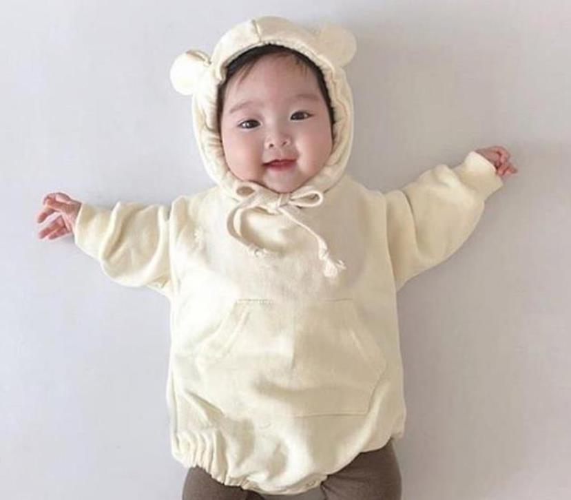 Baby Girls Boys Rabbit's Ears Hooded Romper