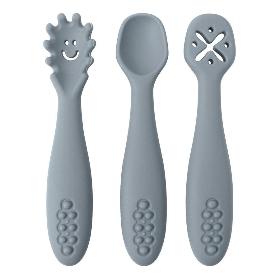 3PCS Cute Baby Learning Spoons