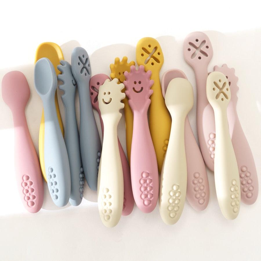 3PCS Cute Baby Learning Spoons