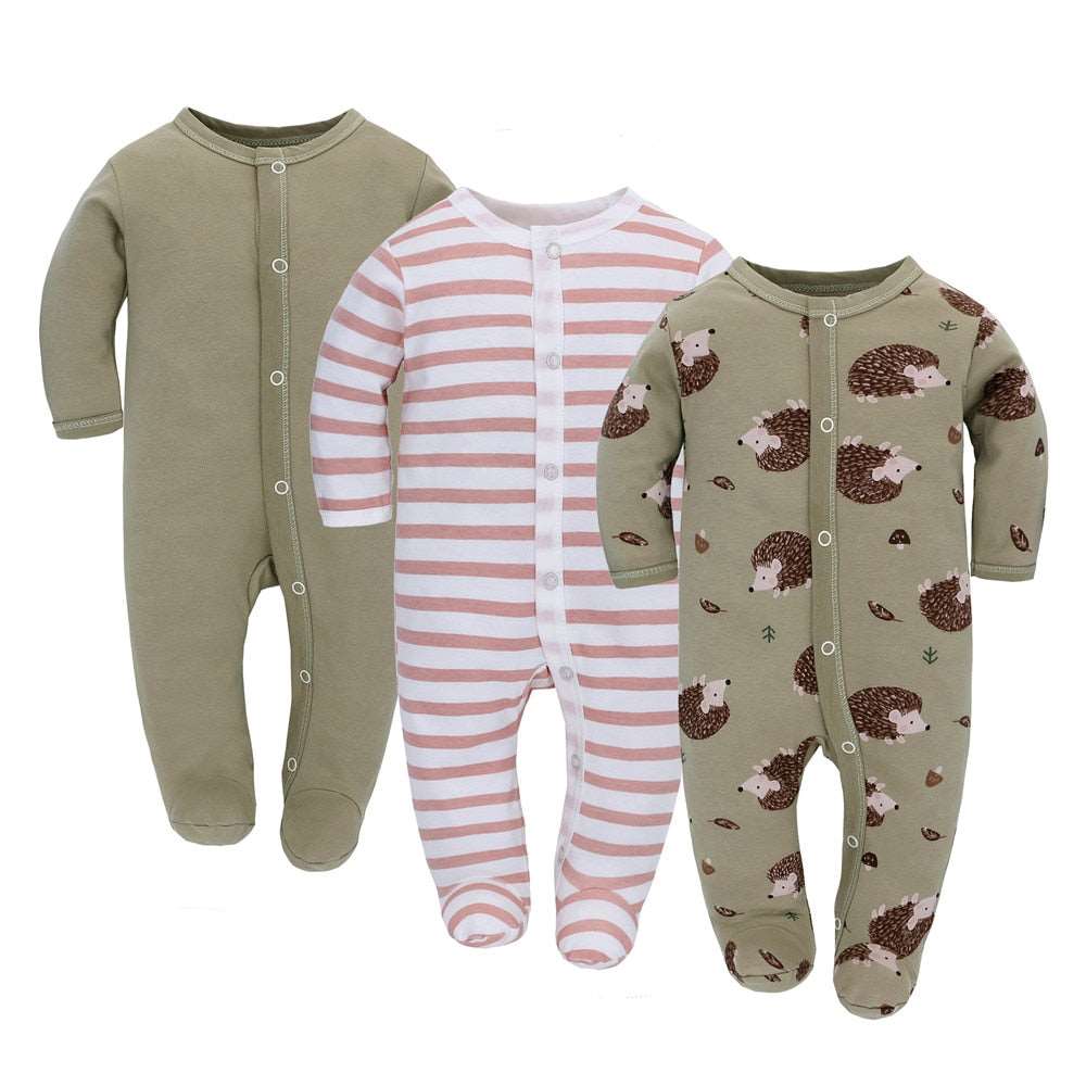 3 Pcs Versatile Baby Rompers Set