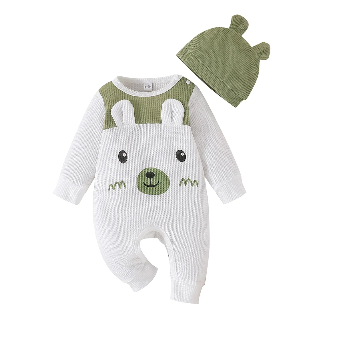 The Adorable Baby Unisex Bear-Eared Onesie Romper