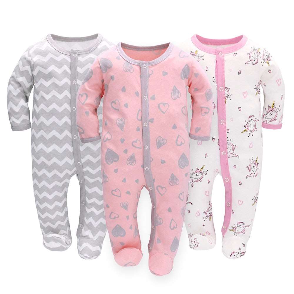 3 Pcs Versatile Baby Rompers Set