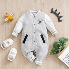 Comfy Cotton Baseball Bodysuit for Babies