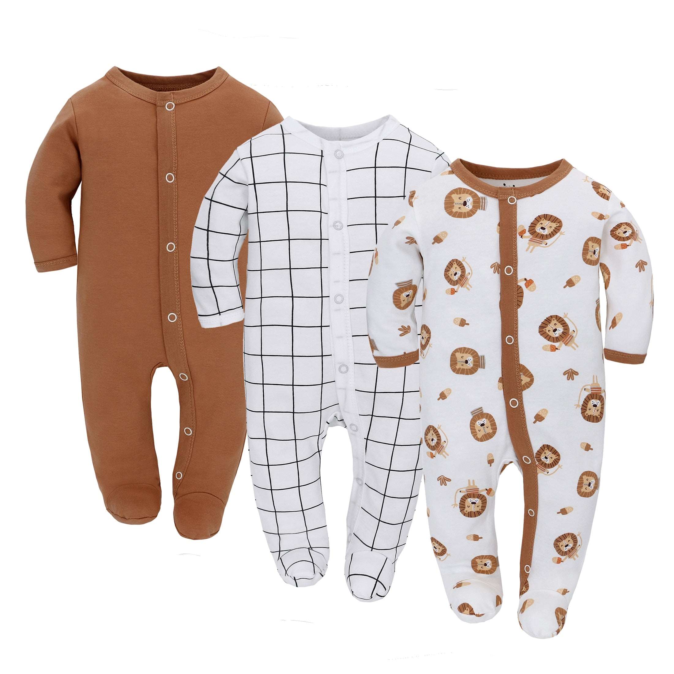 3 Pcs Versatile Baby Rompers Set