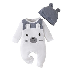 The Adorable Baby Unisex Bear-Eared Onesie Romper