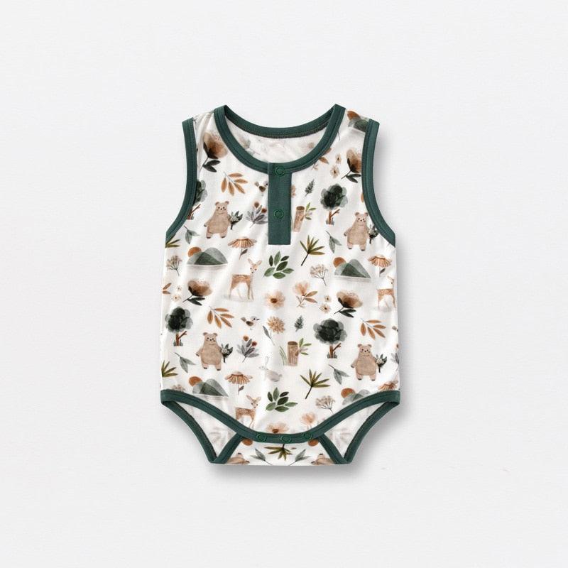 Bamboo Fiber Baby Zippered Romper