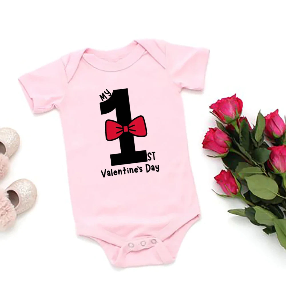 My First Valentine's Day Baby Romper