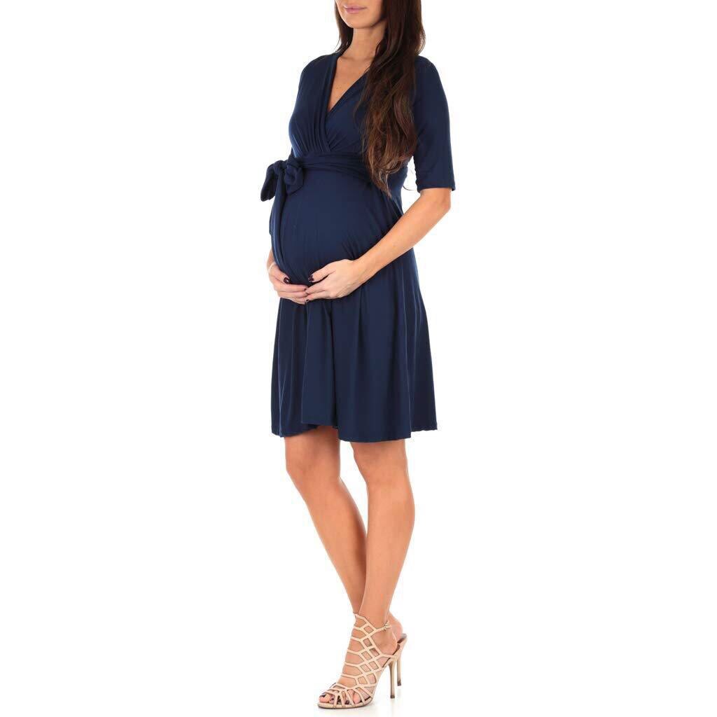 Lace-Up Maternity Dress