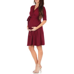 Lace-Up Maternity Dress