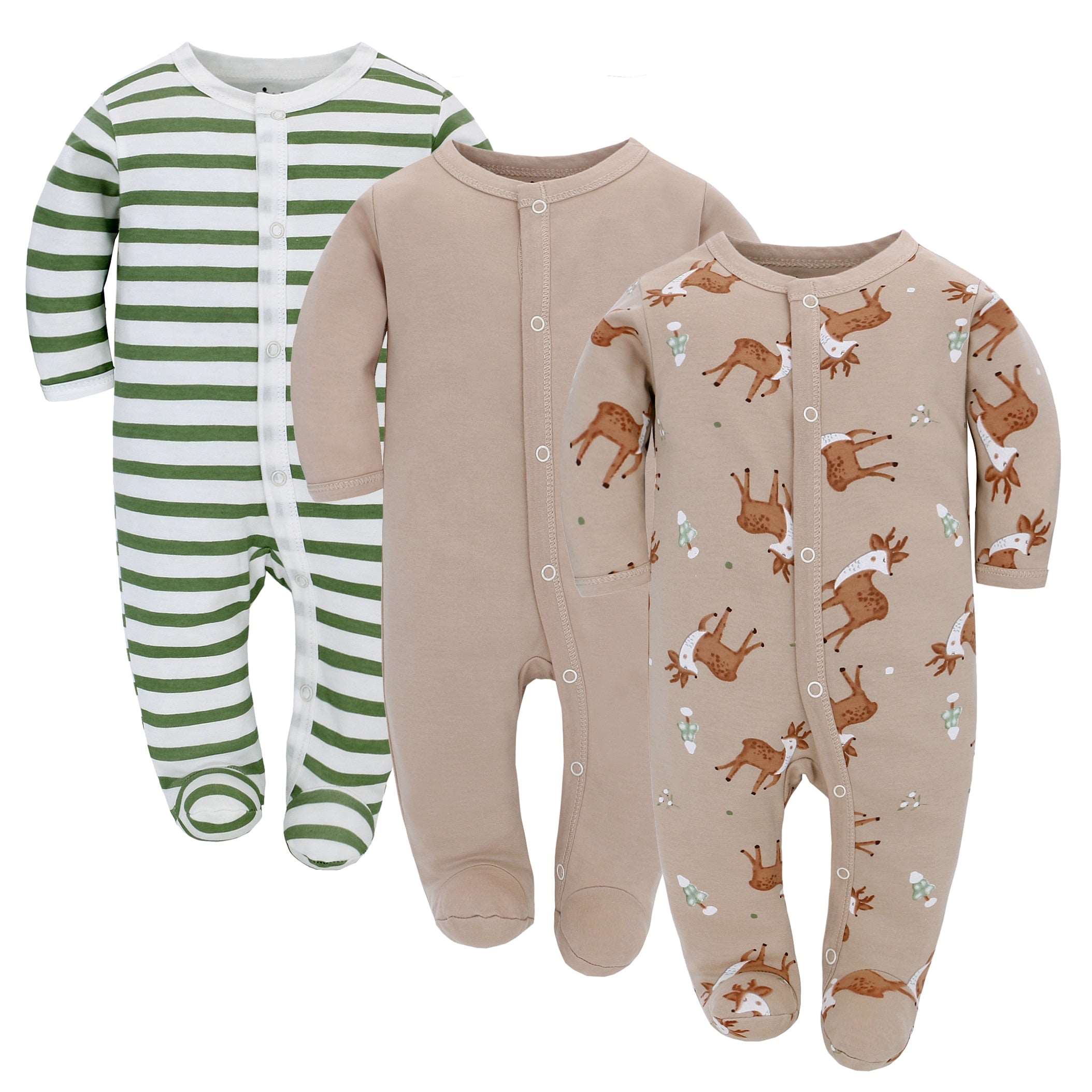 3 Pcs Versatile Baby Rompers Set