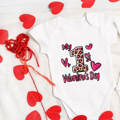 My First Valentine's Day Baby Romper