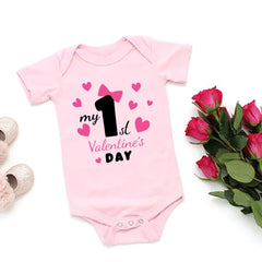 My First Valentine's Day Baby Romper