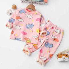 Baby's Trendy Plush Warm Suit