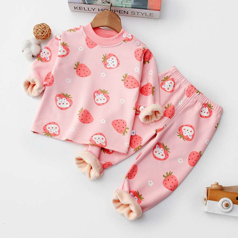 Baby's Trendy Plush Warm Suit